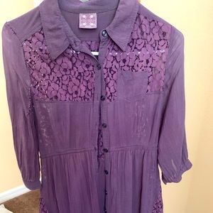 Small, Free People Lace Blouse.